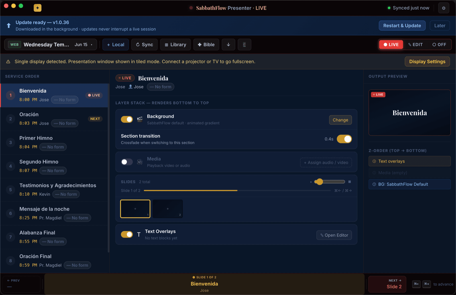 Presenter desktop app